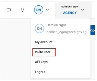Navbar Invite User