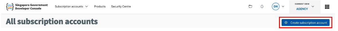 Create Subscription Account