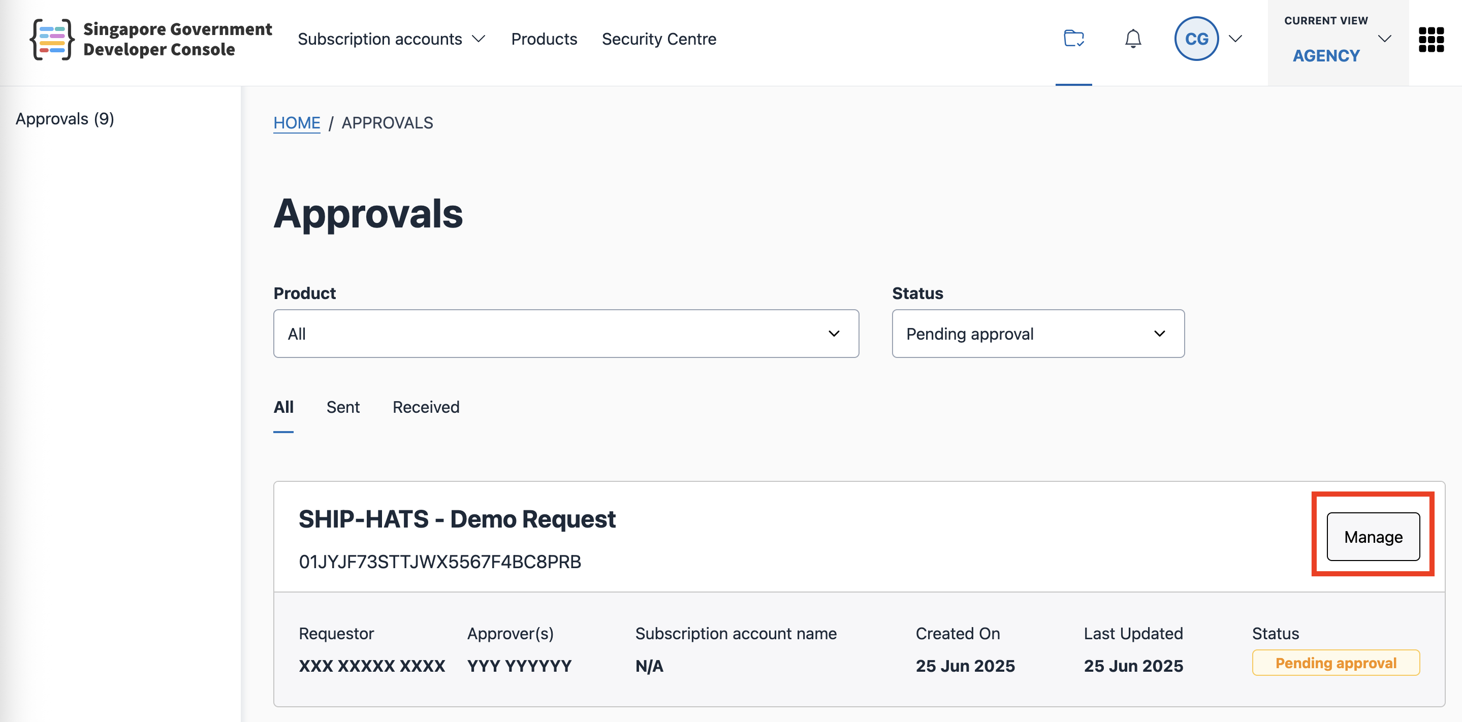 Approvals management