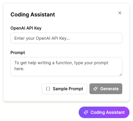 Coding Assistant Interface