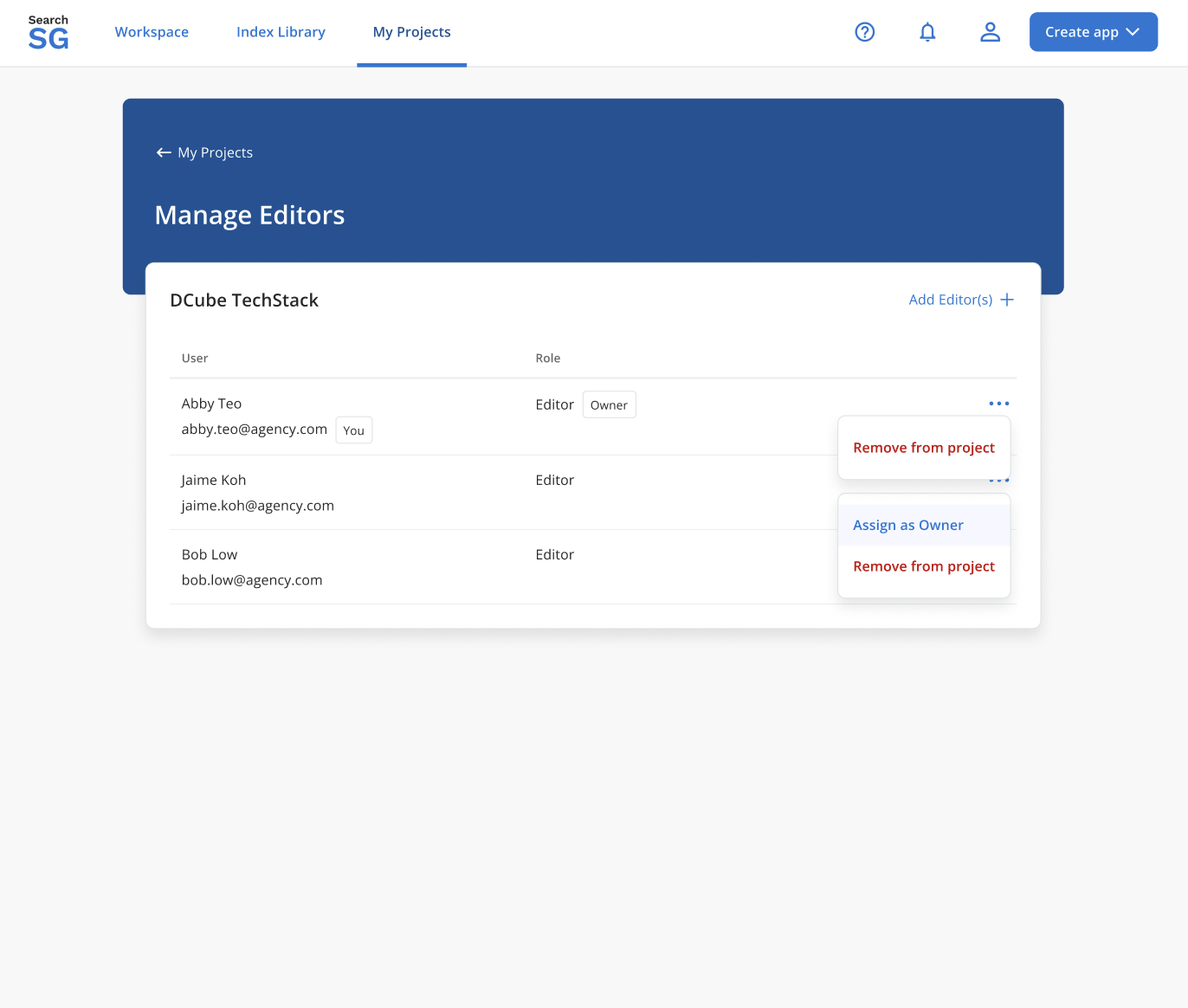 SearchSG Admin Portal User Guide