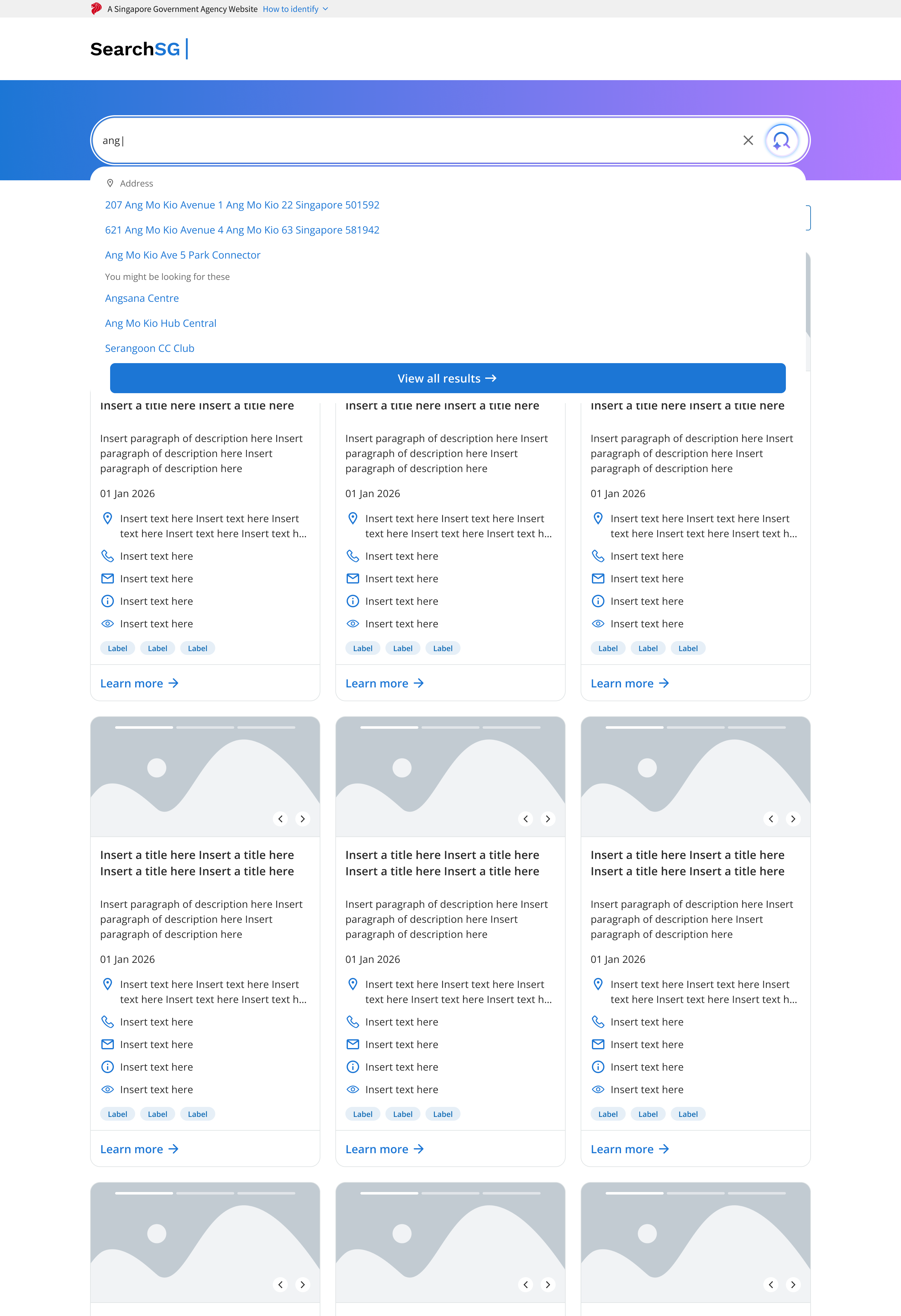 Directory Search bar autocomplete
