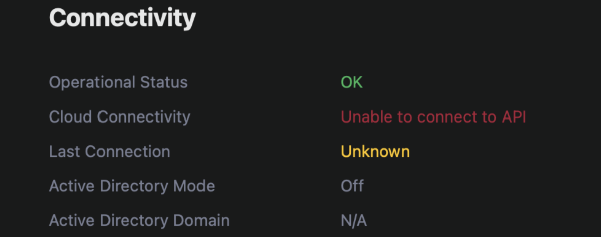 Admin By Request error status