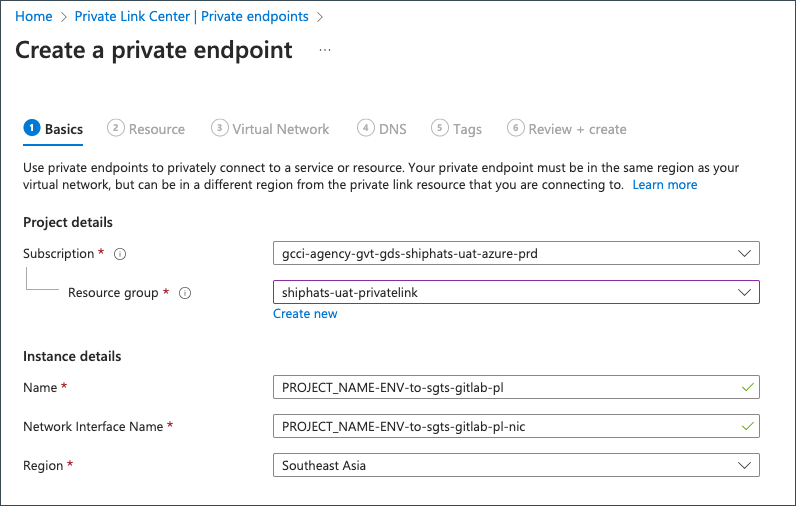 private-link-gitlab-basics