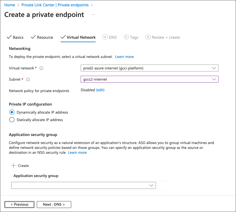 Create-private-link-virtual-network