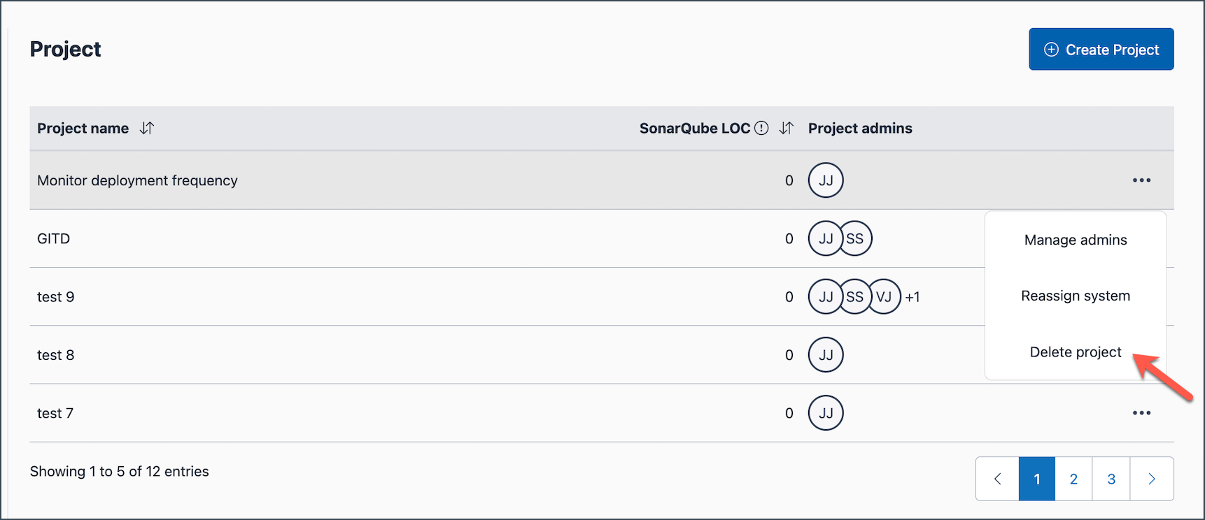 Delete-sh-projects
