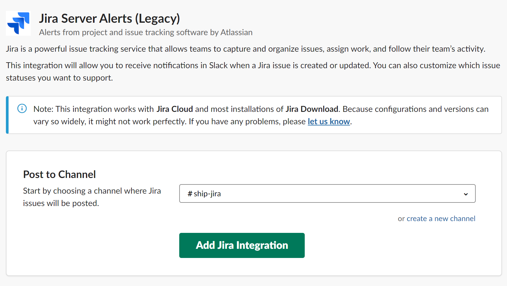 Jira Server Alerts Add