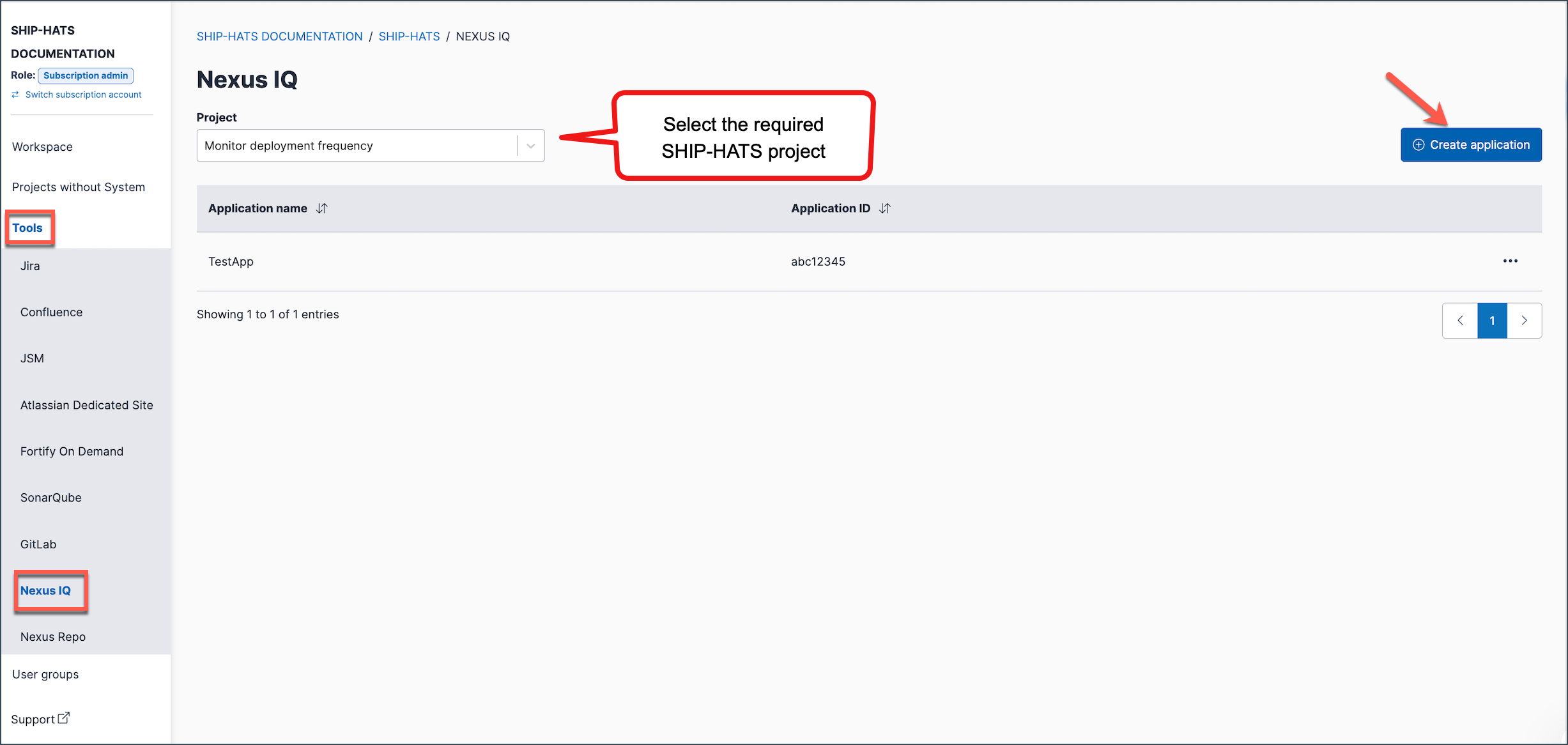 create-nexus-iq-applications
