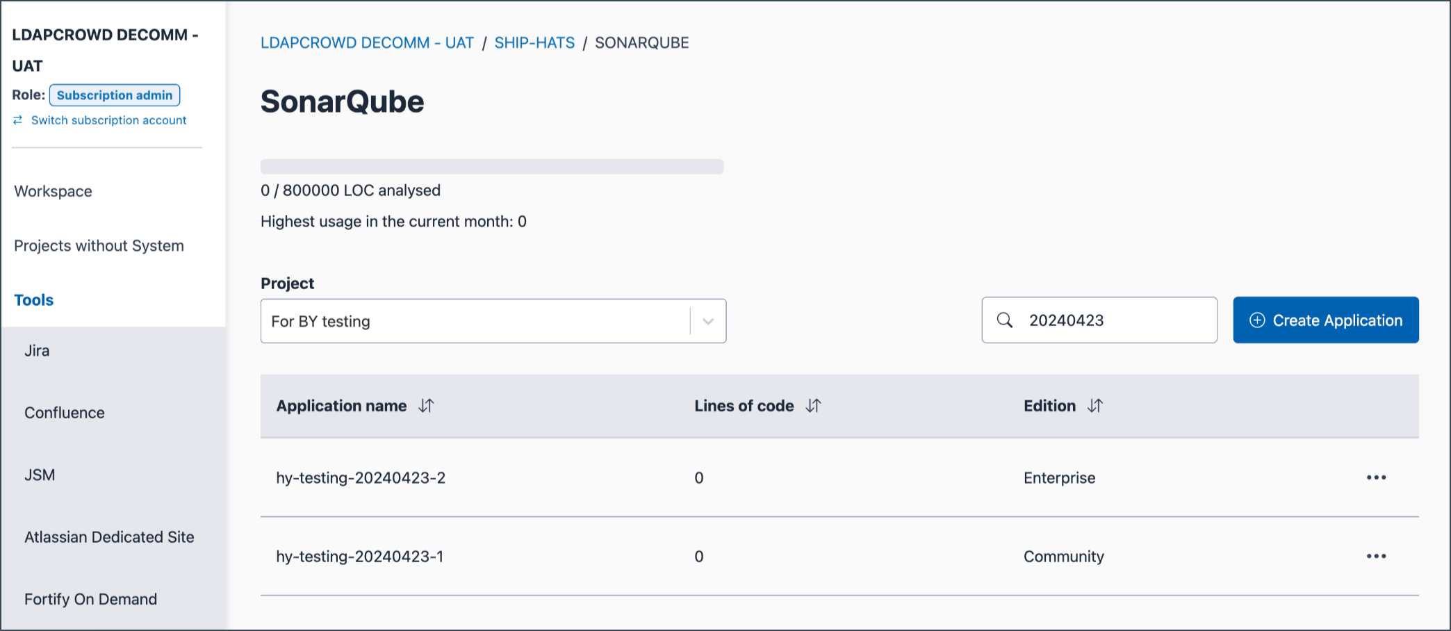 console-view-sonarqube-app
