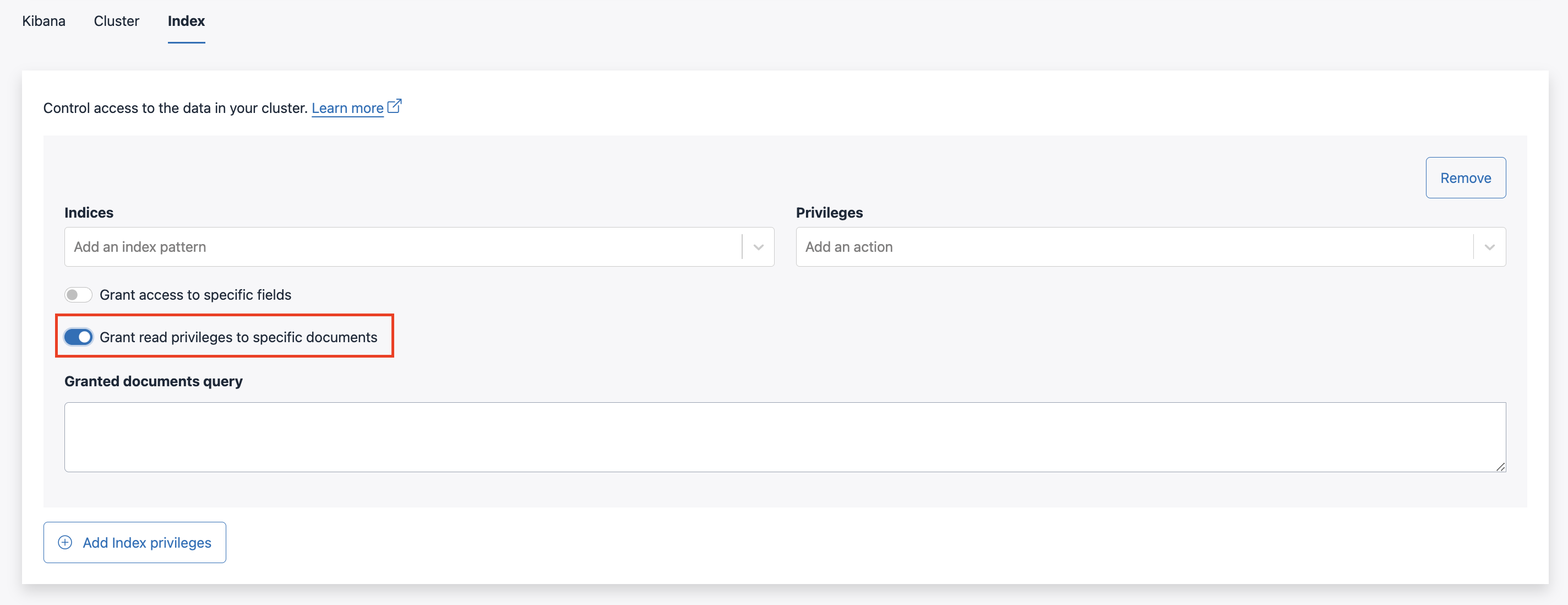 Custom role - example access data