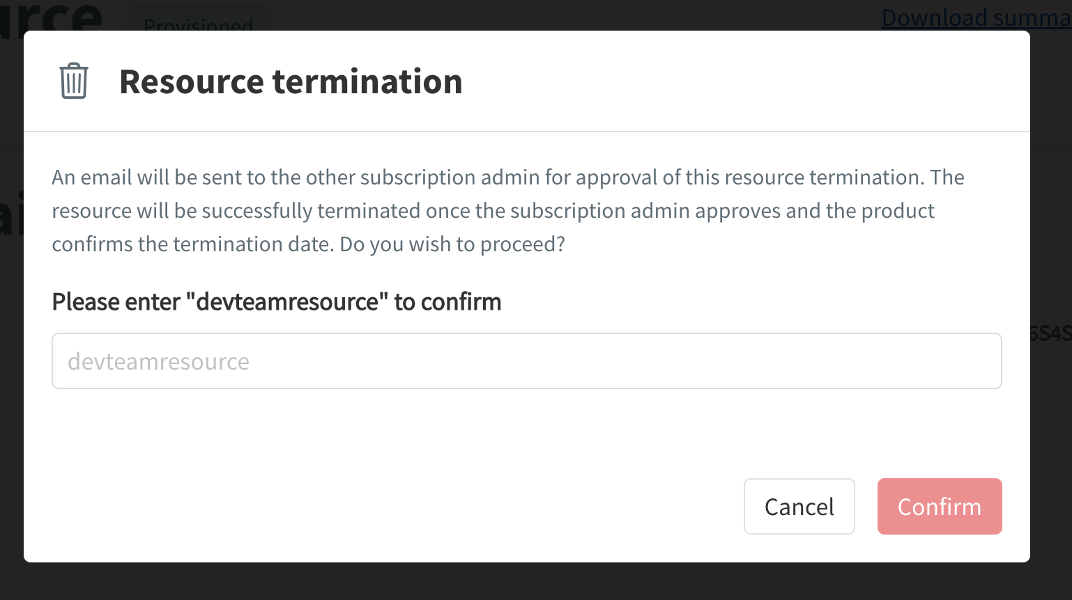 Delete deployment