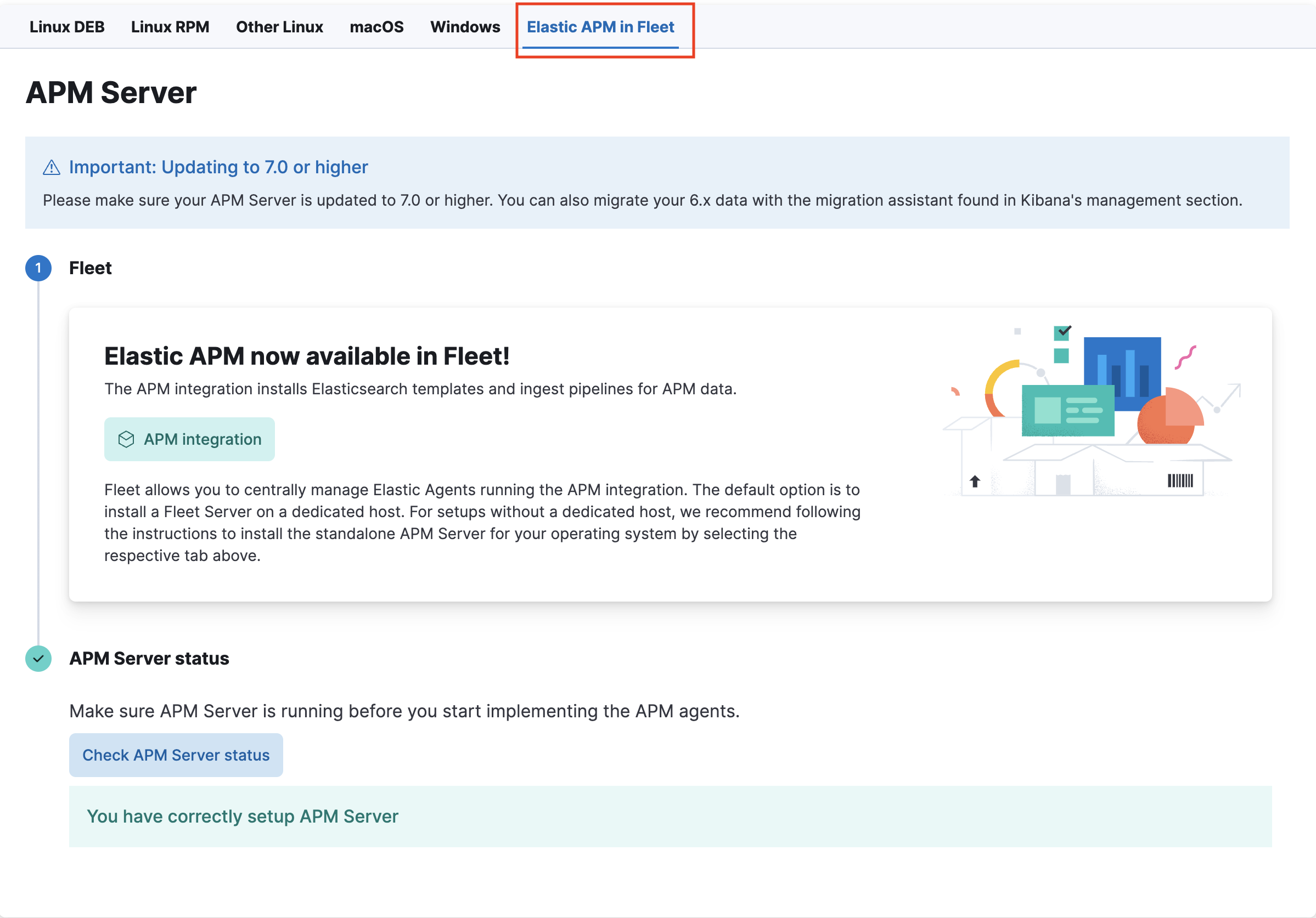elastic APM in fleet