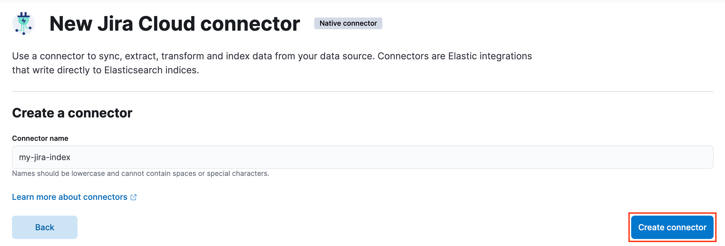 elastic jira connectors name