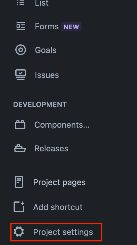 elastic jira project settings