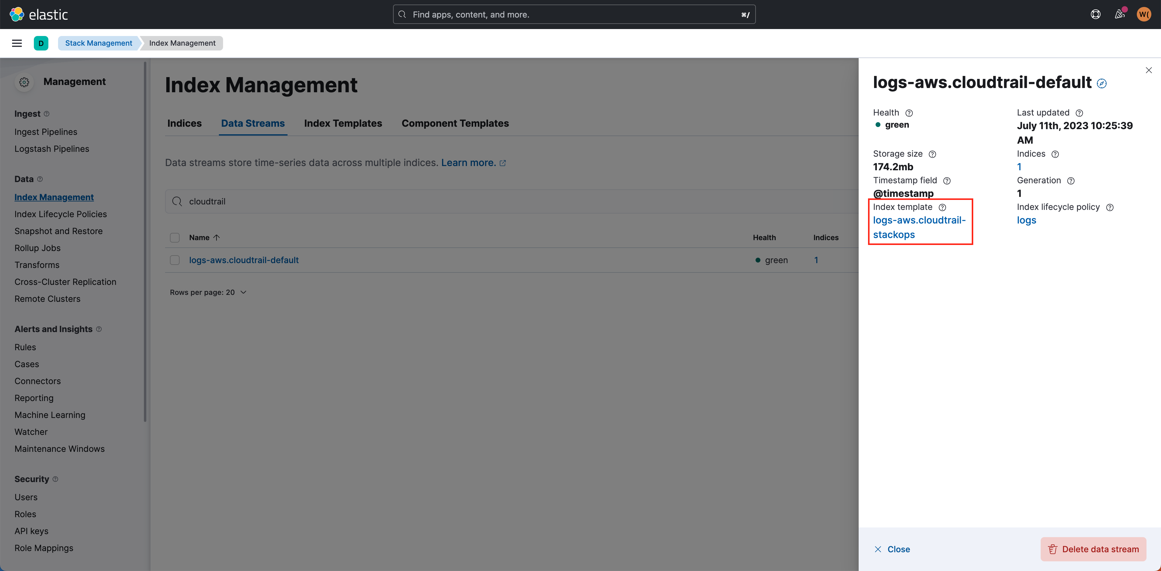 SO schema - data streams