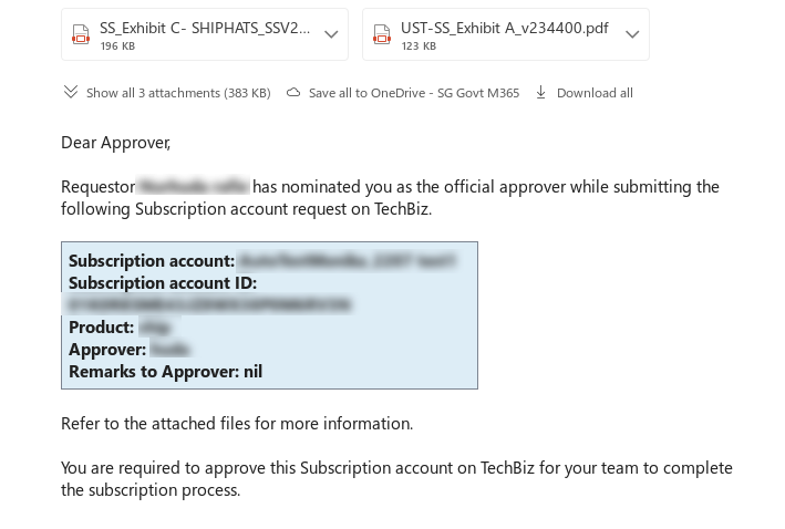 Approval screenshot