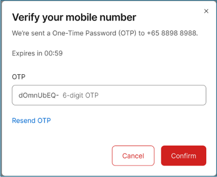 verify your mobile number